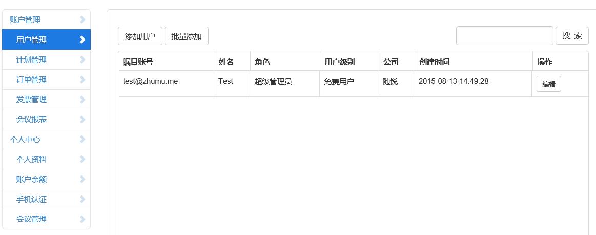 矚目視頻會議軟件用戶級別編輯