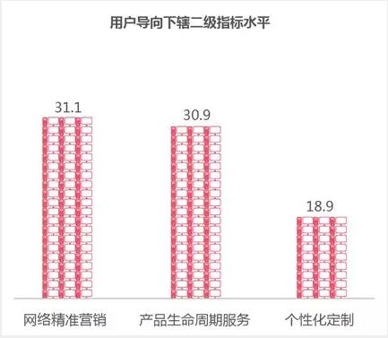 用戶導(dǎo)向下轄二級指標水平
